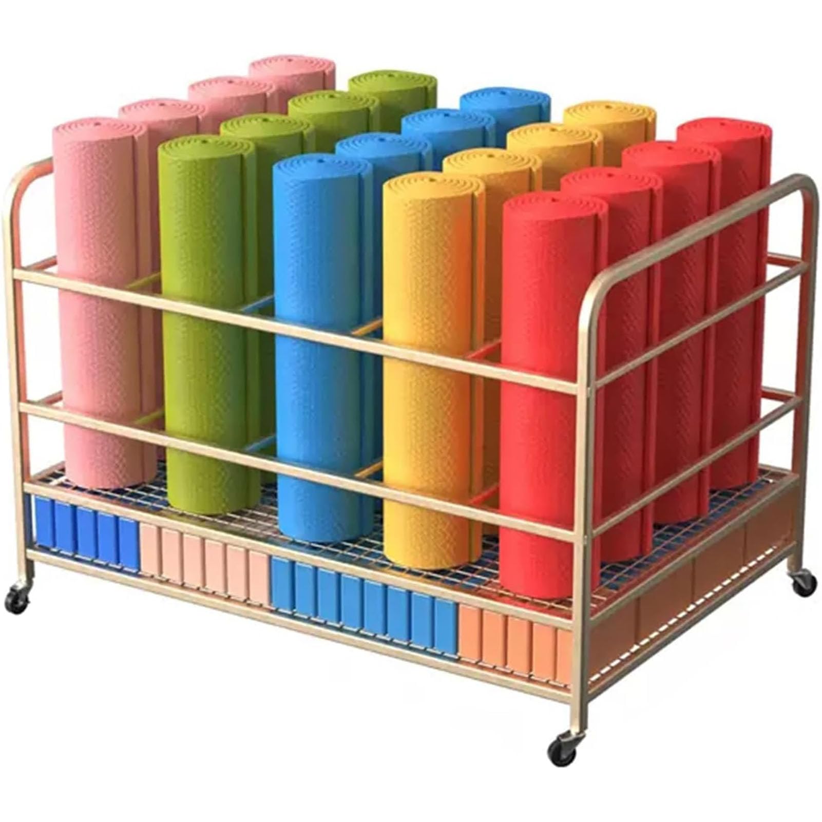 Rangement tapis de yoga pour organiser votre coin de gym à domicile au salon