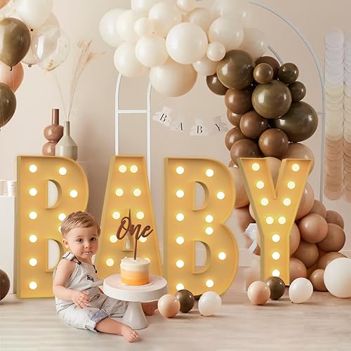 Miniatura 7 de Letras iluminadas de marquesina de 4 pies, letra V gigante grande para baby shower, decoración de fondo de fiesta de cumpleaños, fiesta de