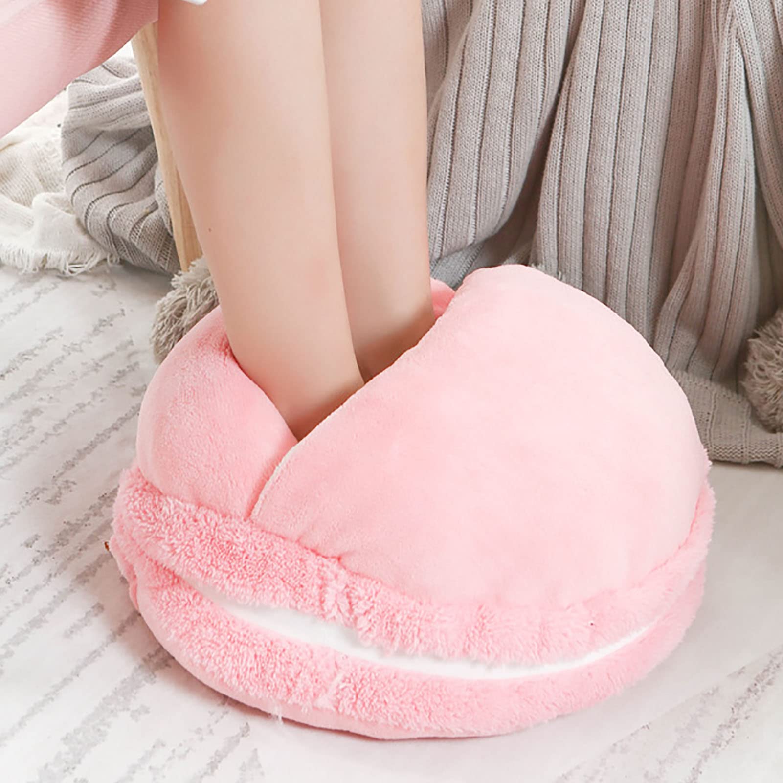 Chauffe-pieds USB femme Bias&Belief - Bottes chauffantes en peluche rose