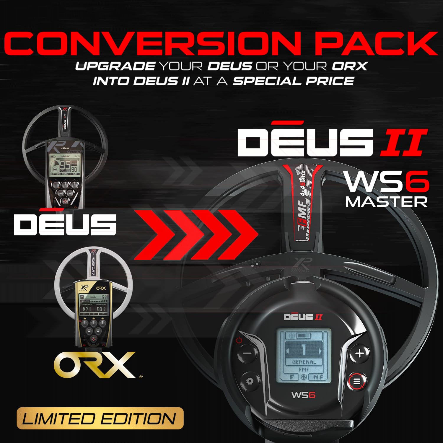 XP Metal Detectors Conversion Pack with 9