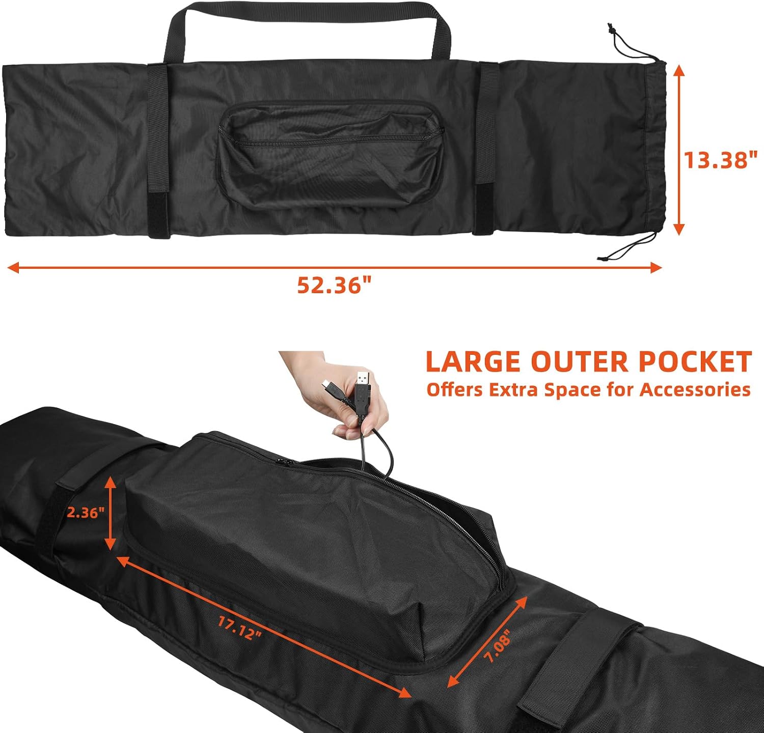 Tripod Bag, Heavy Duty Nylon Carrying Case Fits Tripod Up to 45" image 4