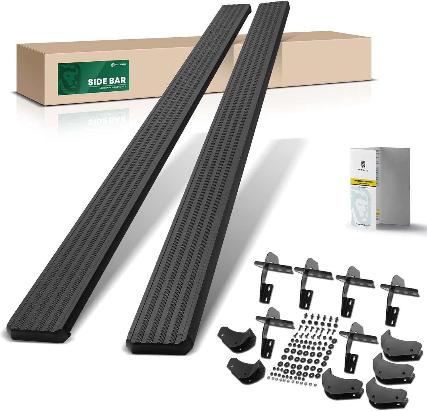 YHTAUTO 5 Inch Running Boards Fit Ram 1500 2019-2026(Excl. 19-24 Ram 1500 Classic) Crew Cab, Side Steps Aluminum Step Bars Off-Road Exterior Accessories