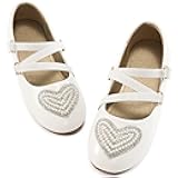 Girls Dress Shoes Flats: Little Kid Princess Flat for Birthday Wedding - Toddler Ballerina Shoe for School Walking