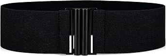 Womens Elastic Belts for Dresses Vintage Wide Cinch Black Waist Belt