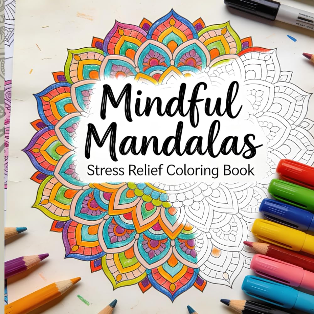 Mindful Mandalas: Stress Relief Coloring Book For Adult