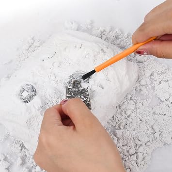 SEWACC 3 Sets Plastic Dig Tool Set, Mini Hammer Chisel Brush Scraper Tools, Archaeology Dig Kit