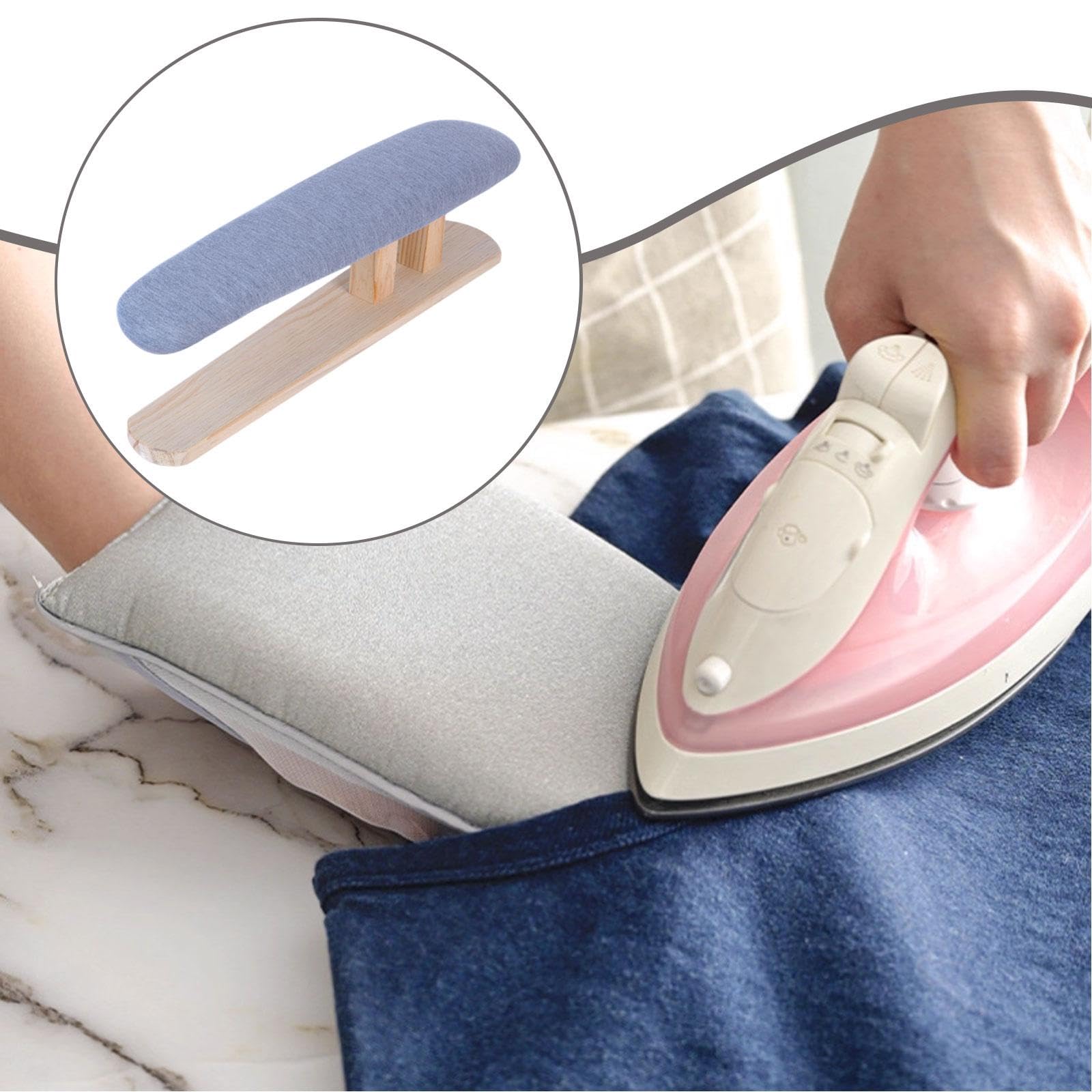 Generic Mini Asse Da Stiro con Base in Legno, Tappetino Da Stiro, Sgabello Da Stiro Compatto, Professionale per La Casa, Lavanderia, Ecc, Grigio, 57 Cm X 13 Cm X 16