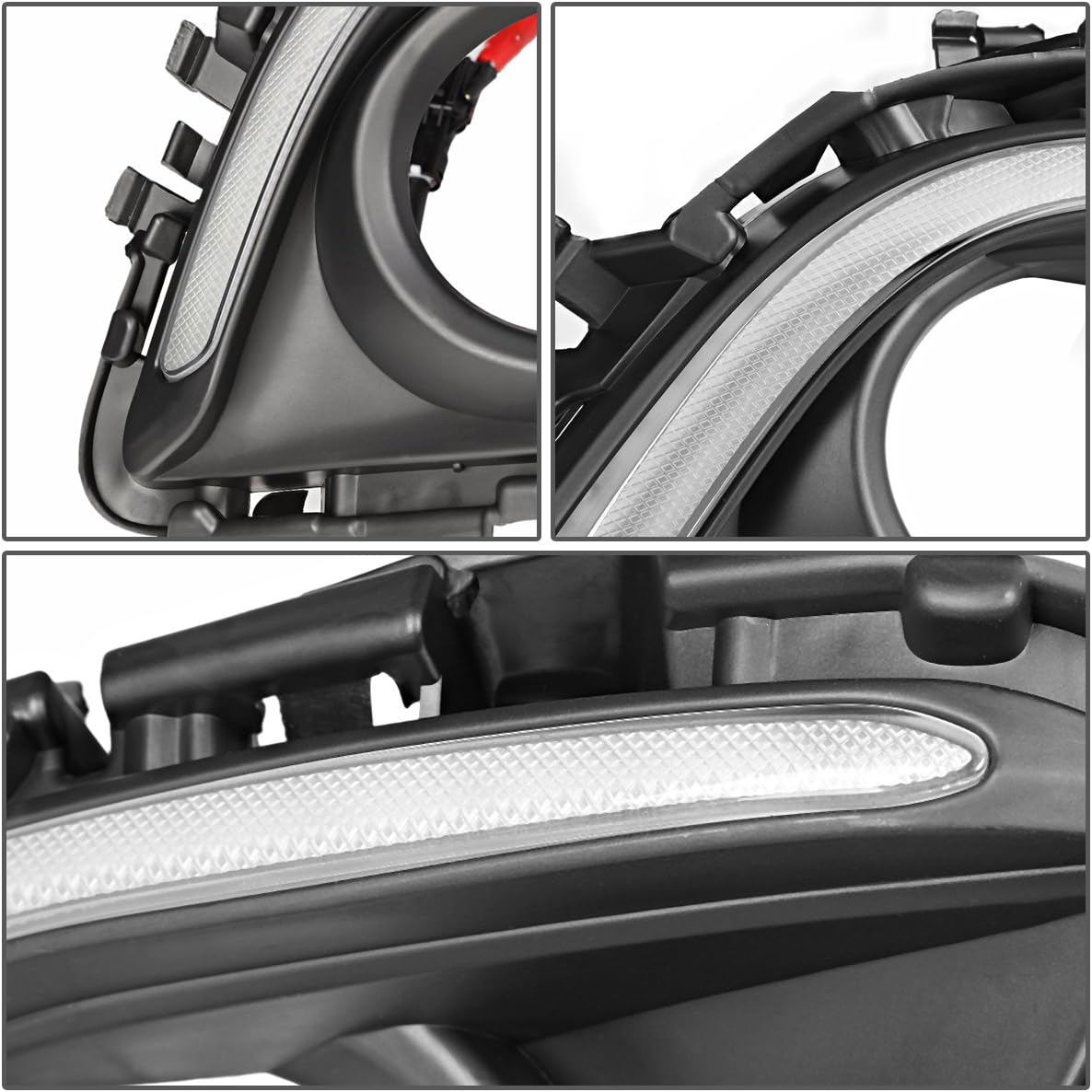 Auto Dynasty Compatible with Mazda 6 Pair of Bumper Driving LED DRL Fog Light (Clear Lens) 3rd gen GJ1