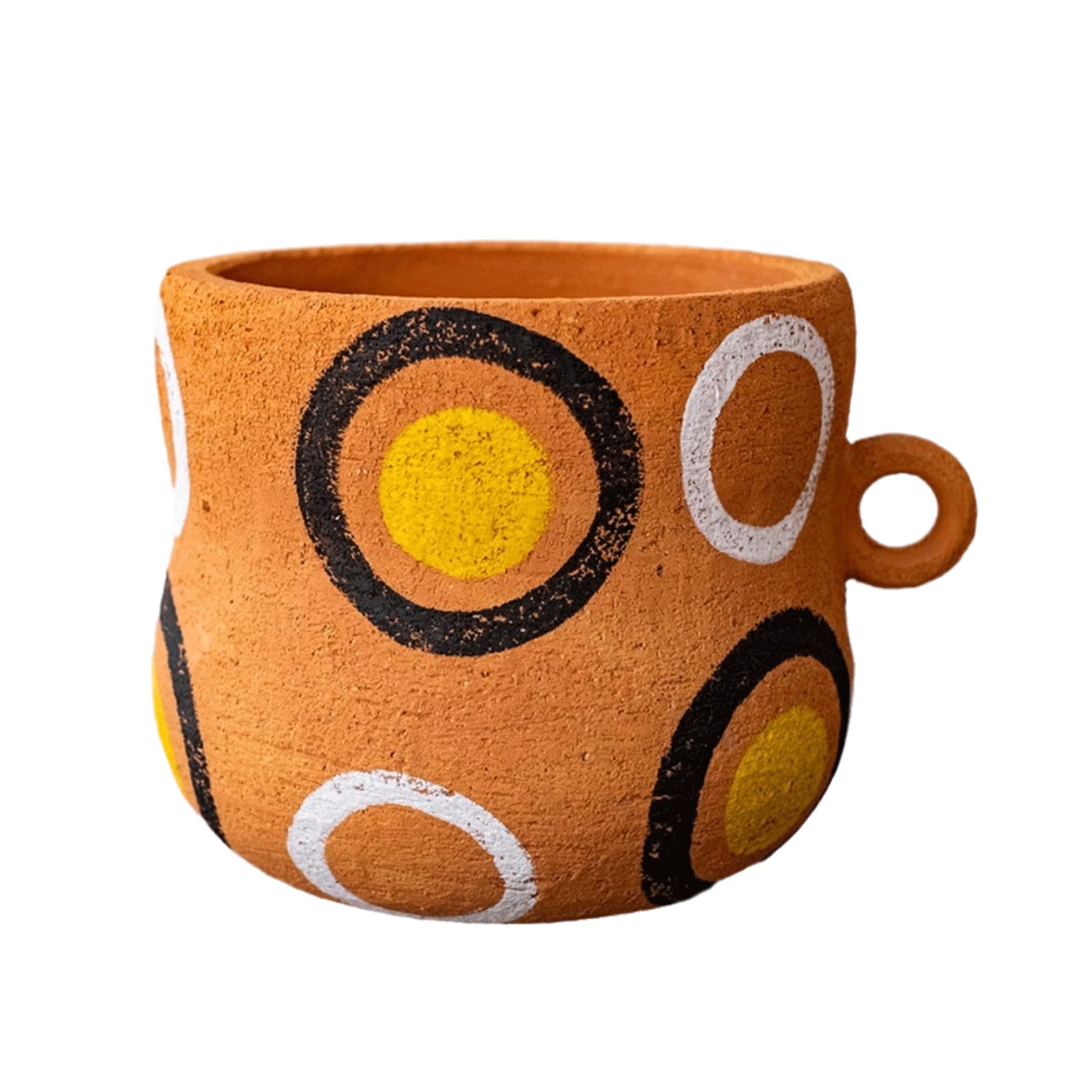 Pots de fleurs terre cuite orange Yofab avec trou de drainage et style toscan