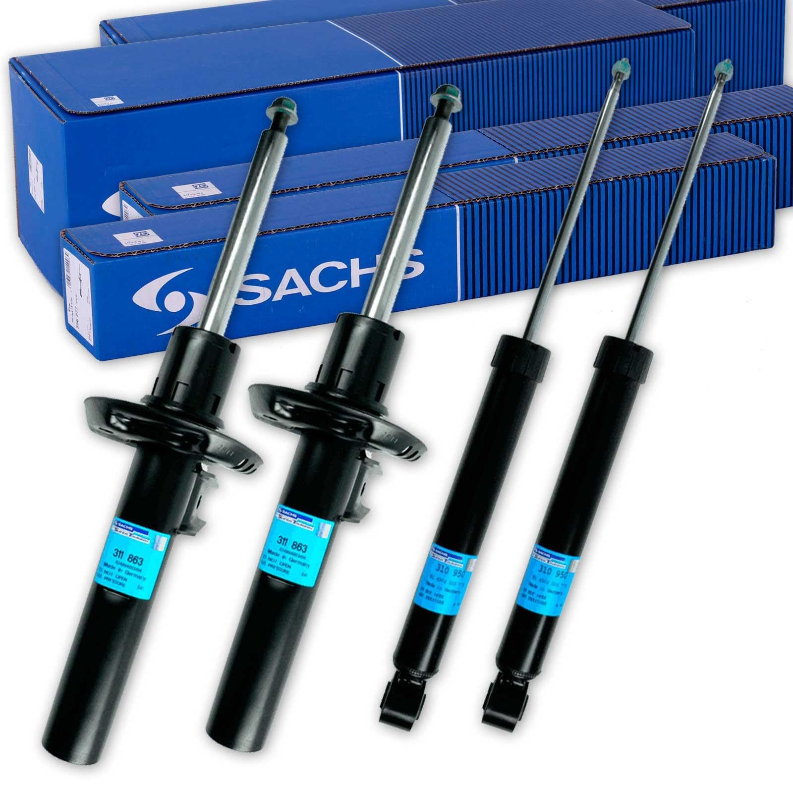 4x Sachs Gasdruck Stoßdämpfer Satz Ø55mm | 317575 + 310950 für Golf 5+6 Scirocco Octavia Leon