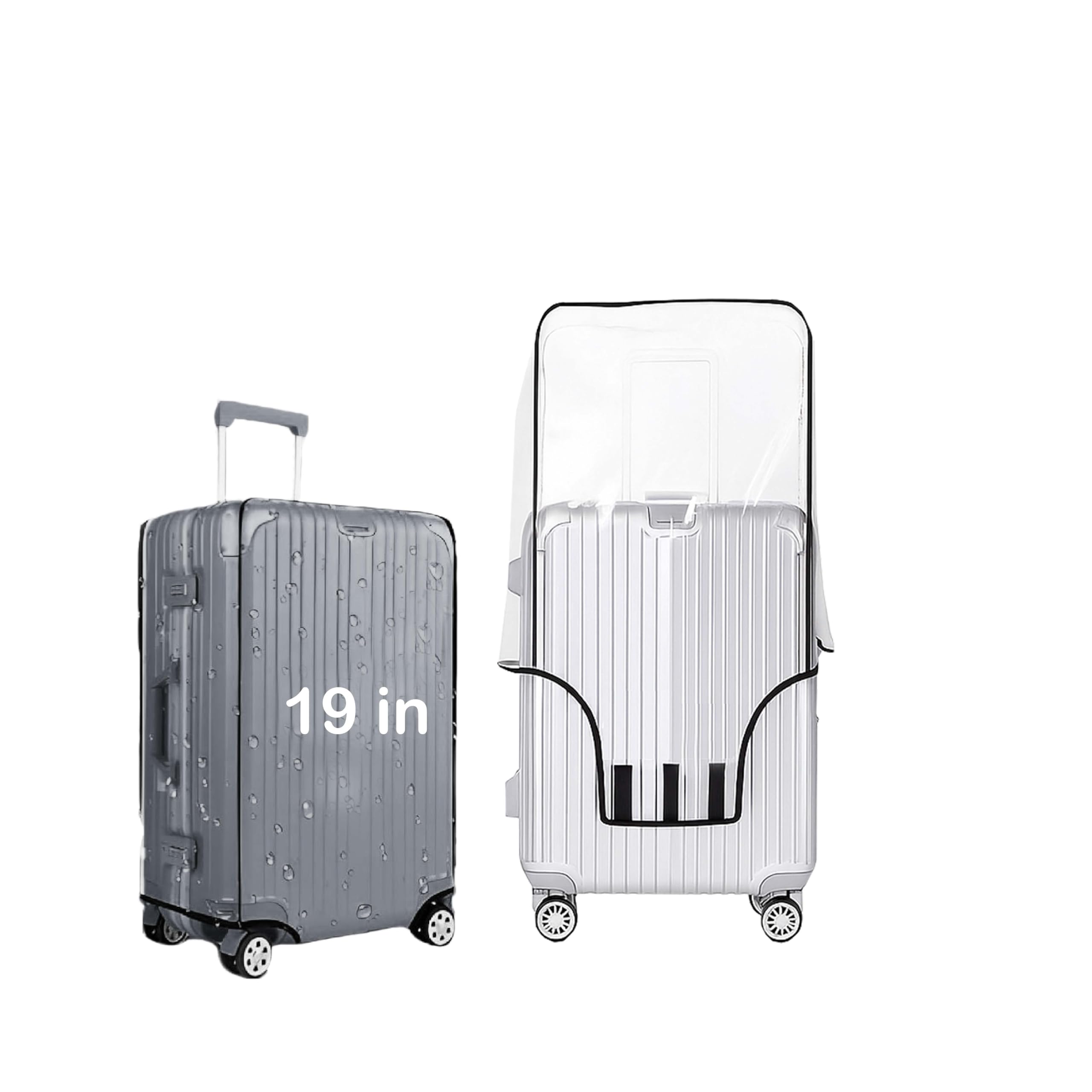 handcuffs Transparent Luggage Trolley Protective Covers PVC Waterproof Travel Bag Suitcase Cover (19" Inches)-picture-44