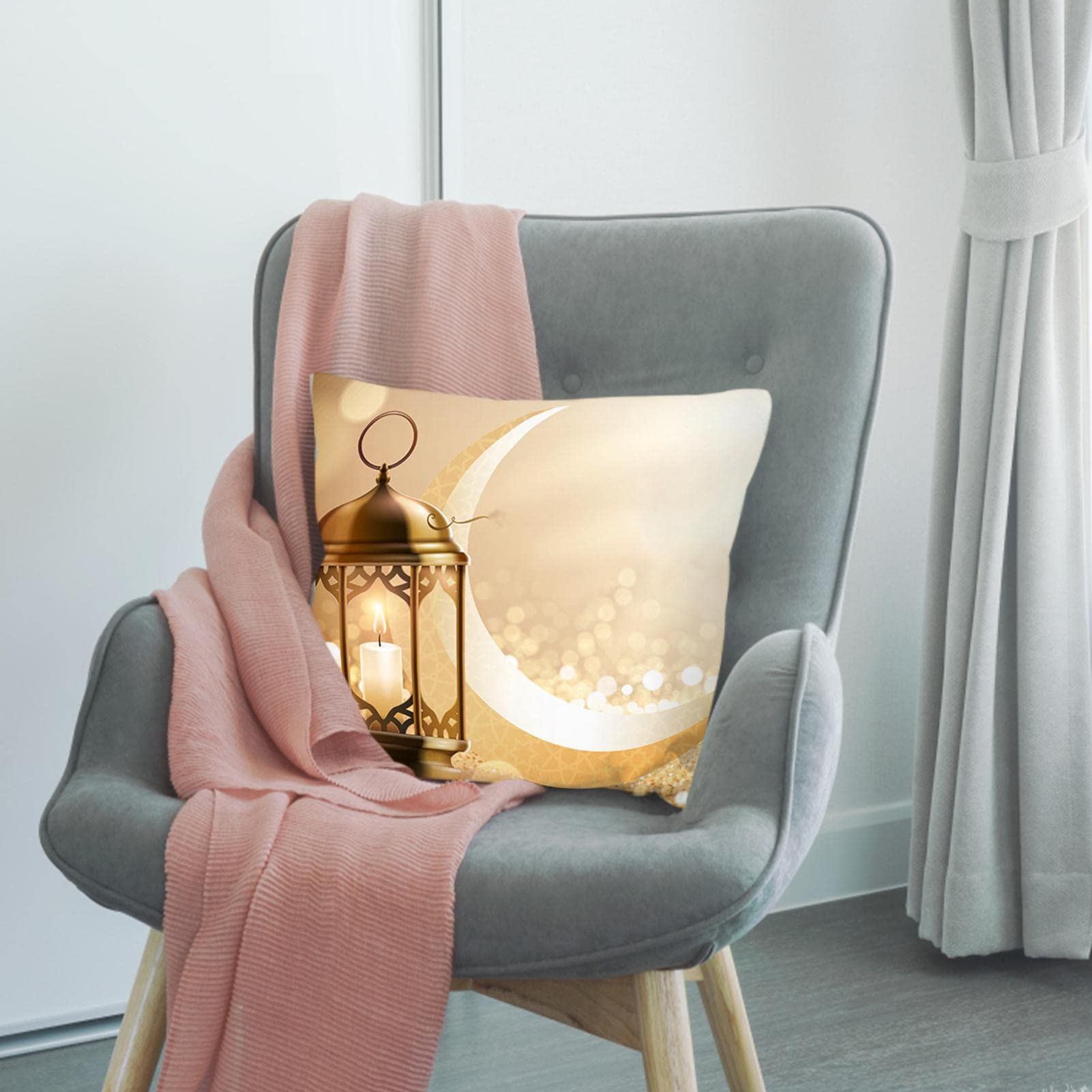 BomKra Ramadan Moon Lampada da tavolo a mezzaluna decorazione Ramadan a mezza luna a batteria in metallo Ramadan Star Lampade lunari decorazioni Eid comodino luna lampade per casa camera da letto