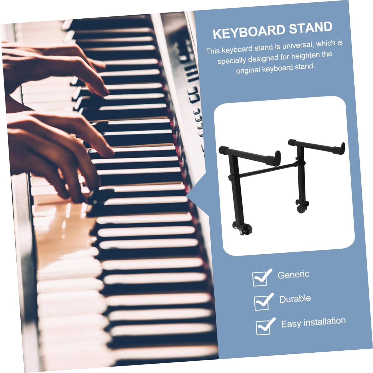 LIOOBO Durable Electronic Piano Holder 2 Stand for Stage Performances Random Style