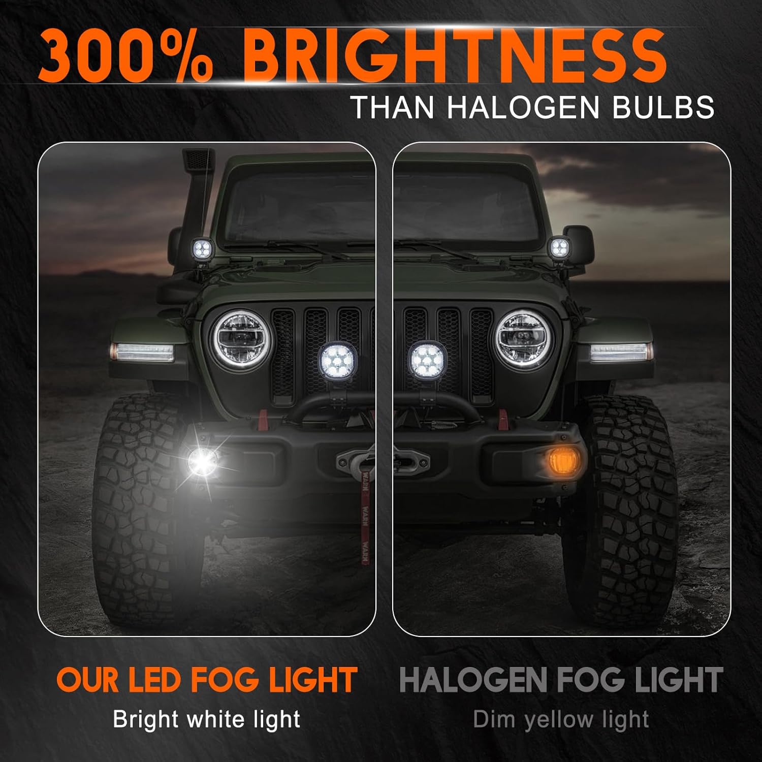 Fog Light Bulb 3.5 Inch Pair LED Bumper Fog Light Driving Lamp Clear Lens For Nissan NV200 2010-2019,6000k,Pack of 2