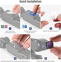 Vista 8 de NEEWER Kit Variable ND2-ND32 & ND64-ND512 Compatible con DJI Osmo Pocket 3 Combo de Accesorios para Creadores, Filtros de Densidad Neutral