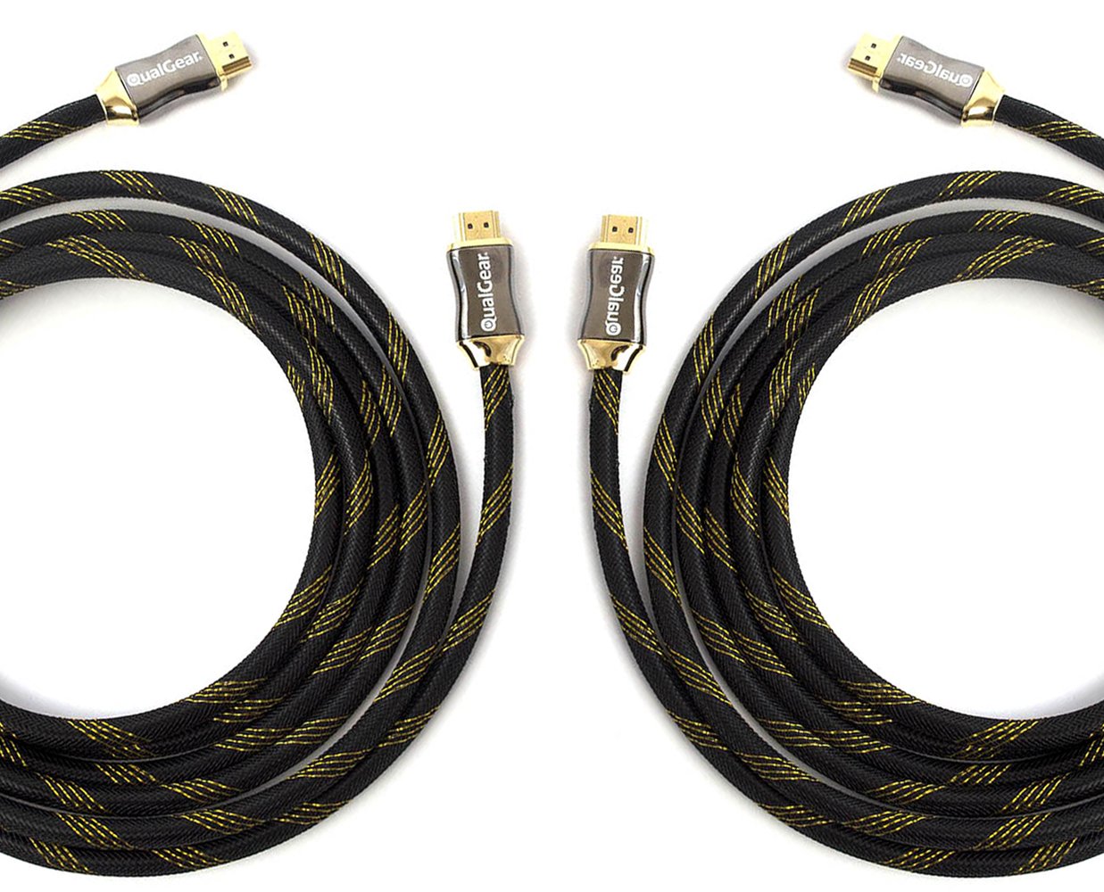 QualGear QG-PCBL-HD20-10FT-2PK kabel HDMI 2.0 z certyfikatem premium z 24-karatowym złotem