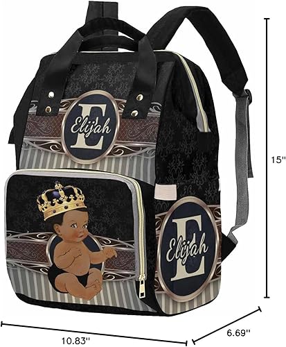 Miniatura 6 de M YESCUSTOM Bolsa de pañales personalizada para bebé, bolsa de pañales personalizada con nombre, impermeable, bolsa de lactancia para mamá, regalo