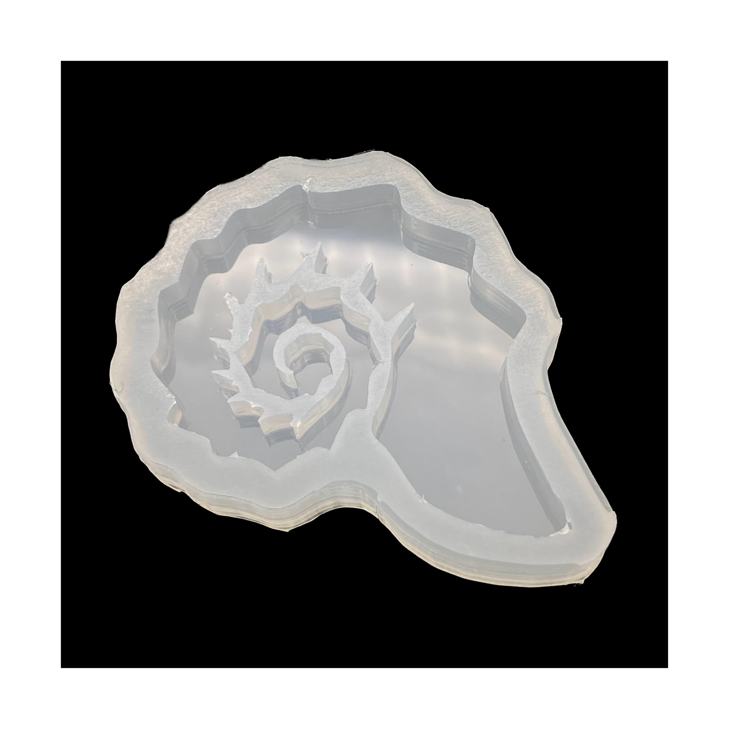 Stampo in silicone a forma di conchiglia Fossil, 6 cm, per resina epossidica e resina UV
