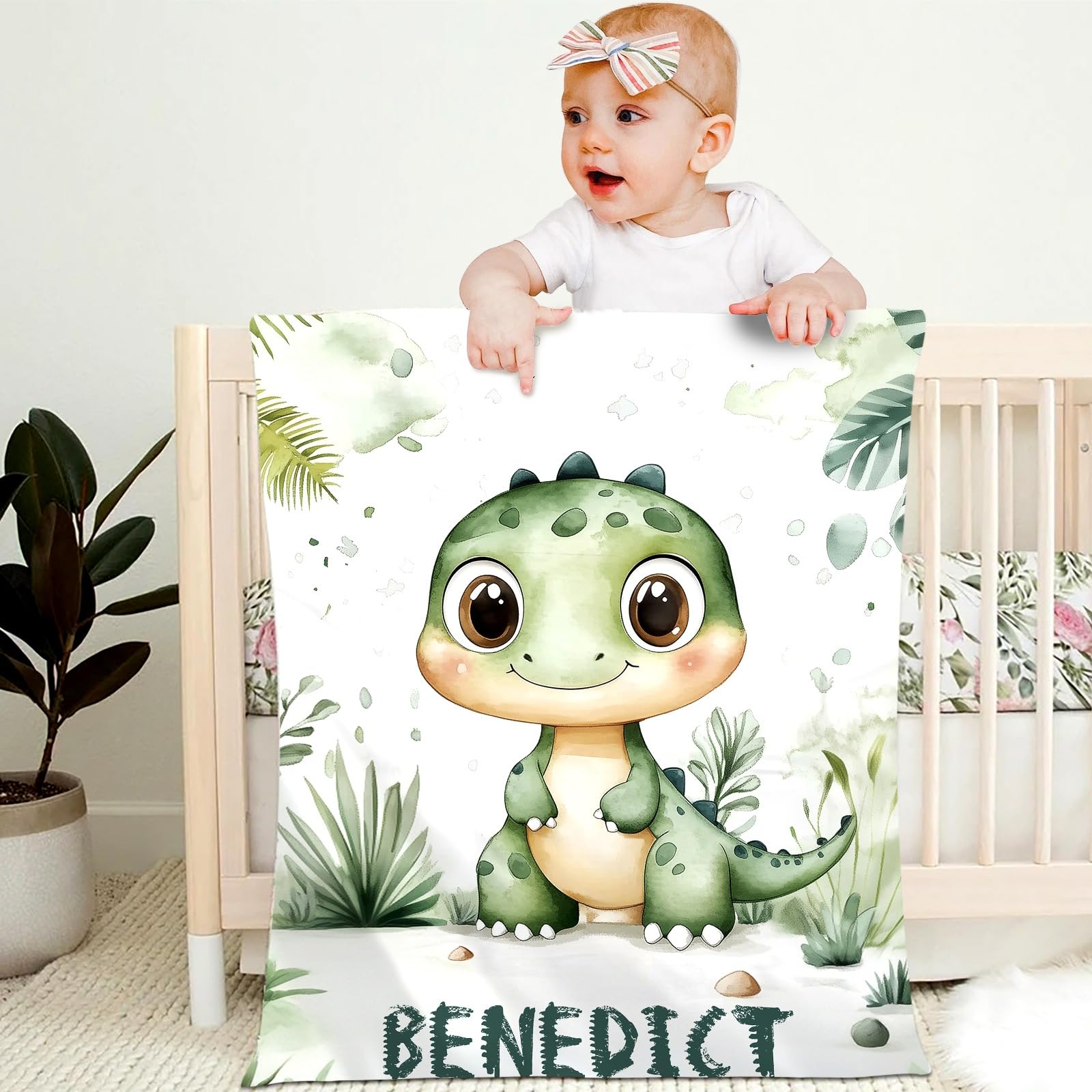 Personalised Baby Blanket with Name Custom 70x100cm Children Girl Boy Kid Throw Blanket Soft Cozy Flannel Name Blanket Animal Elephant Panda Gifts for Newborn Toddlers Adults Birthday Christmas