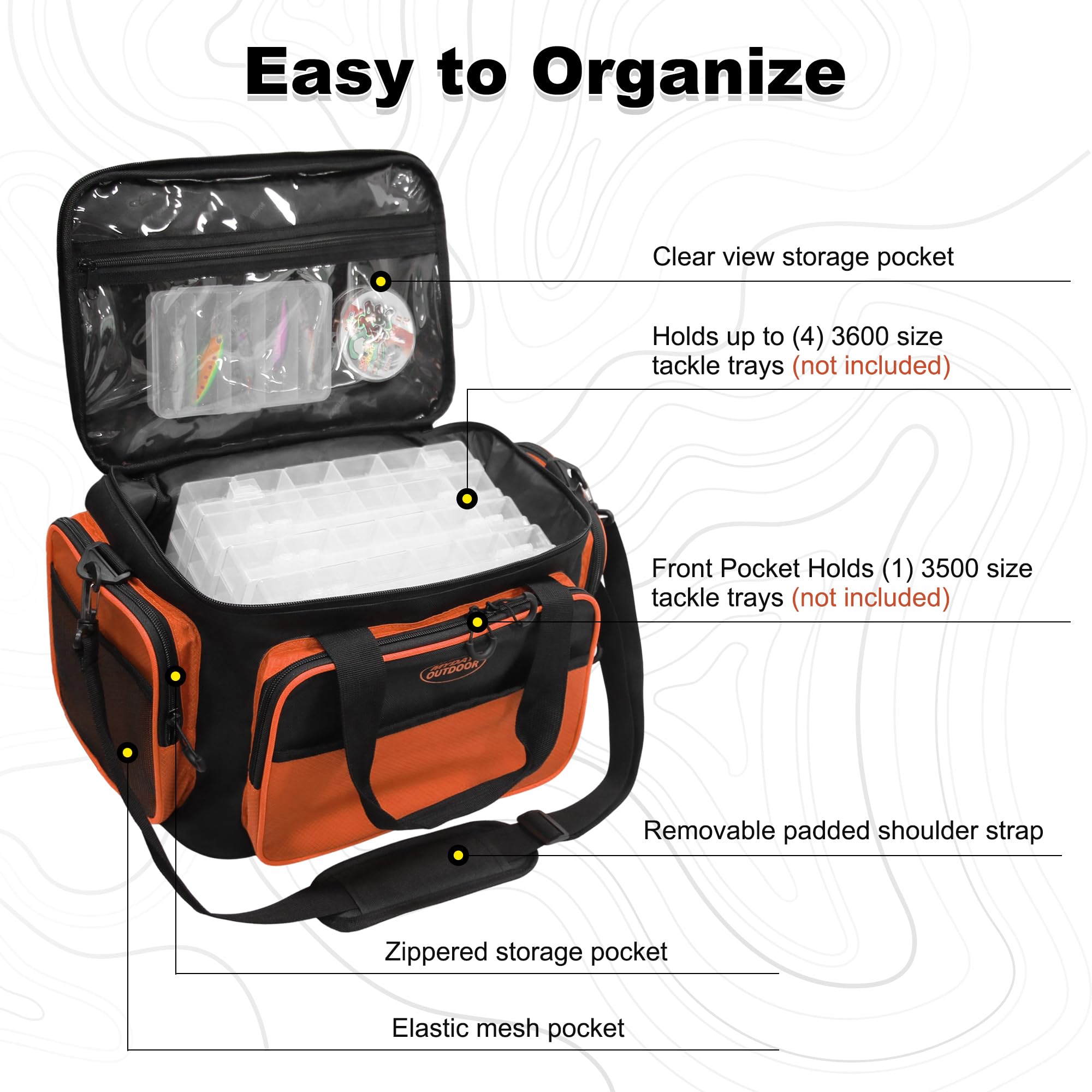 Fishing Tackle Bag - Durable & Organized -4