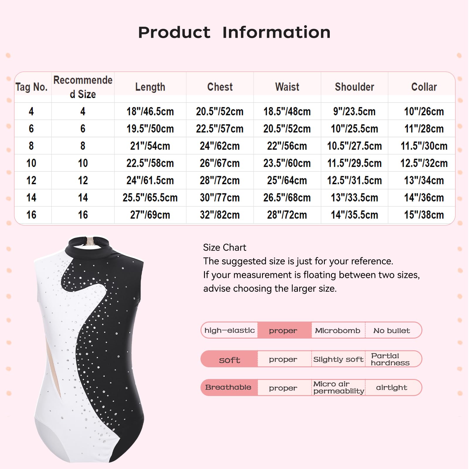 Justocorp De Gym Fille Combinaison de gymnastique rythmique for enfants for filles et adolescentes, justaucorps de danse de ballet, combinaisons de patinage sans manches avec strass brillants for enfa