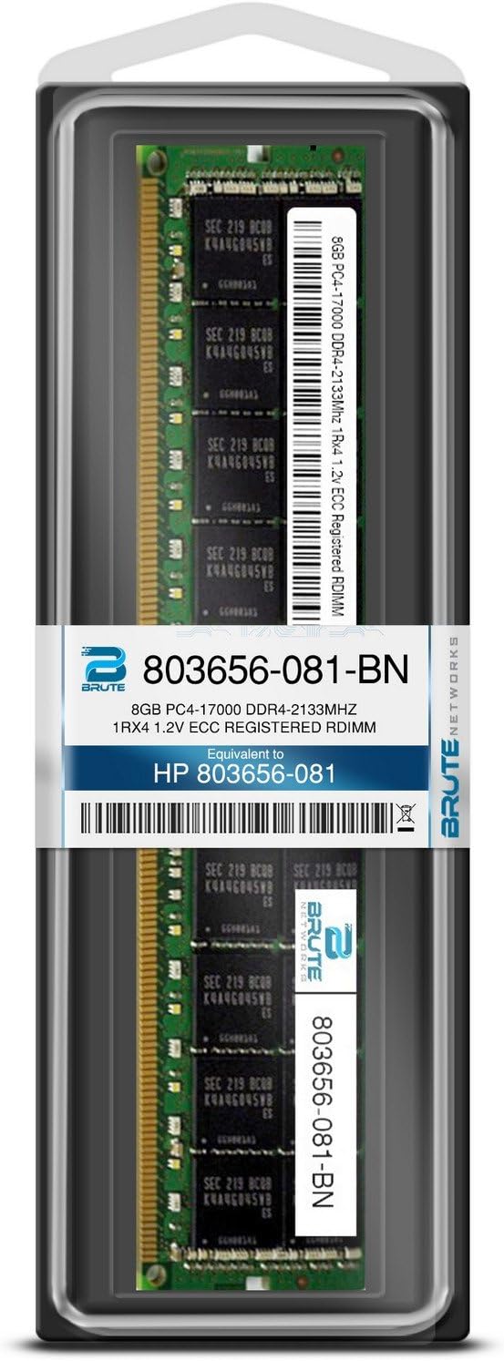 803656-081-BN - 8GB DDR4-2133Mhz 1Rx4 ECC Registered RDIMM (Compatible with OEM PN# 803656-081)