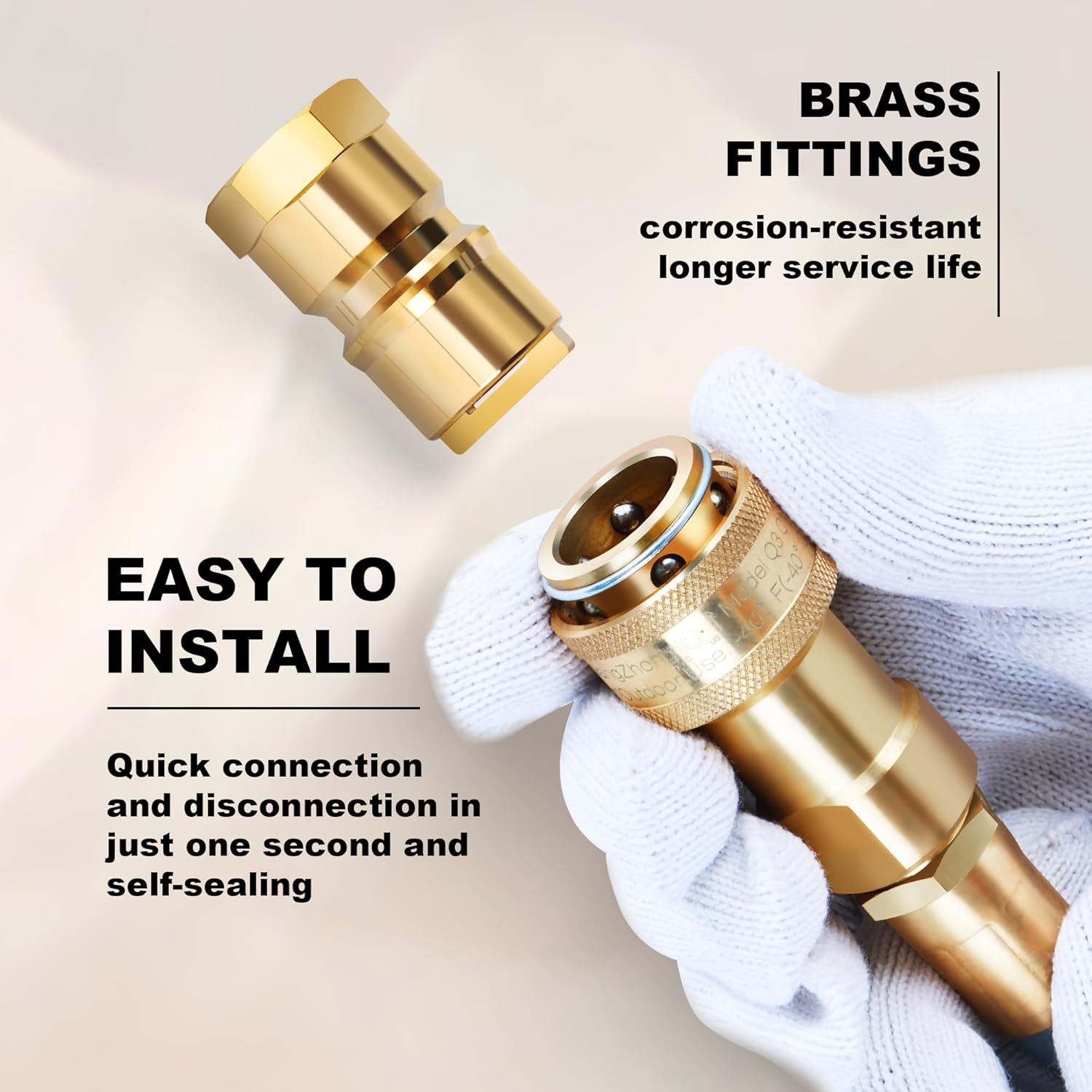 GENMAX GMNGK 25 Ft 1/2 Inch CSA-Certified Natural Gas Hose with Quick-Connect Fittings for Most Generators, BBQs, Grills & NG Appliances