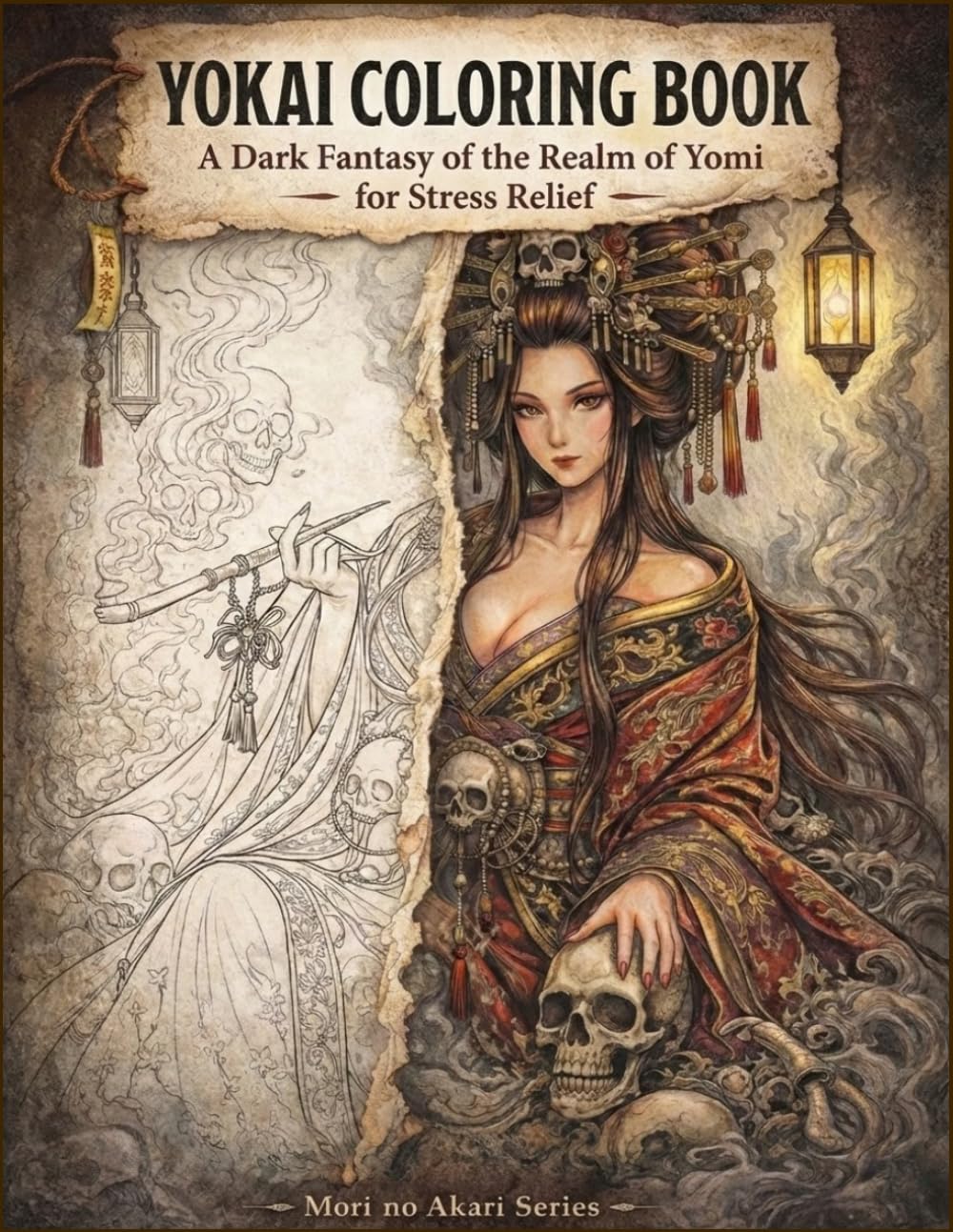 YOKAI COLORING BOOK: A Dark Fantasy of the Realm of Yomi: Japanese Folklore Coloring Book for Adults: Intricate Underworld Art for Stress Relief (Japanese Yokai Coloring Book Series)