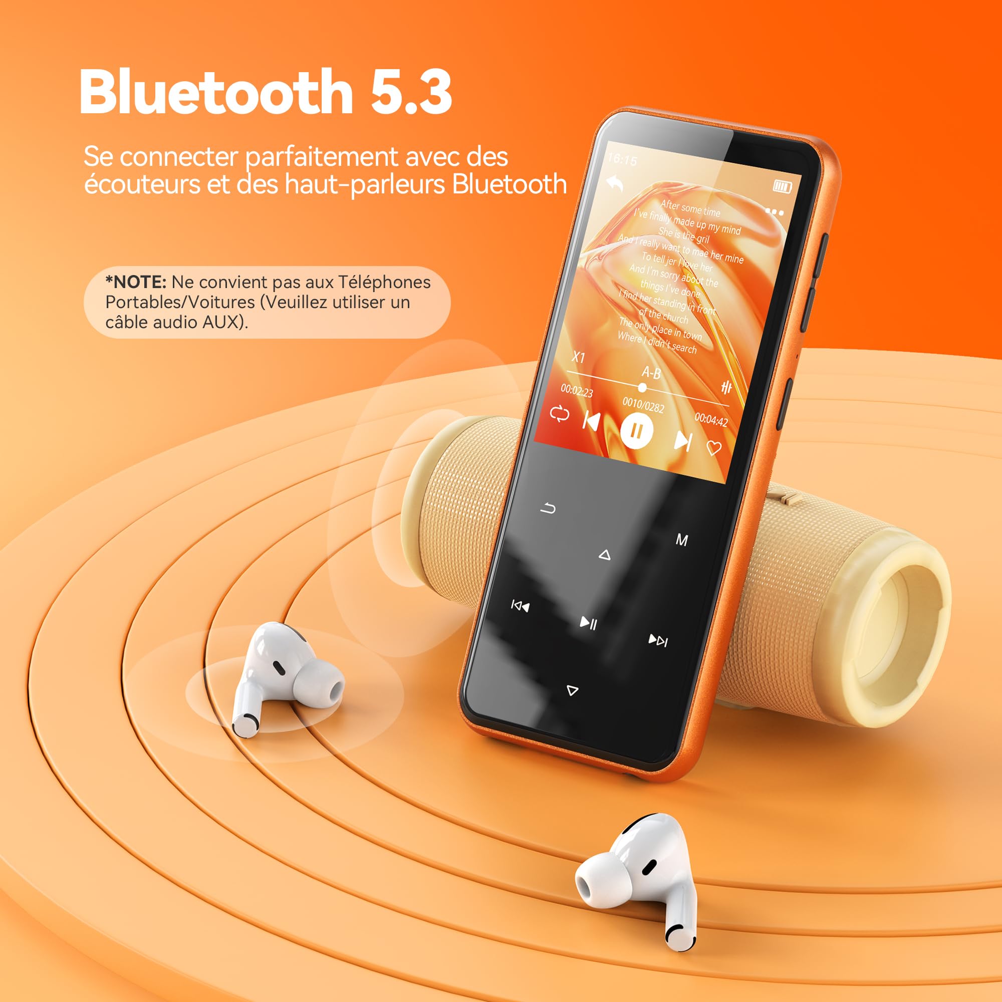64Go MP3 Bluetooth et Etui Rigide en Matériel EVA