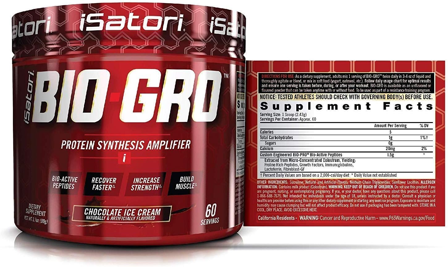 iSatori Bio-GRO Chocolate Ice Cream (60 Servings) & Bio-Active Whey Protein Powder Chocolate Sensation (30 Servings)