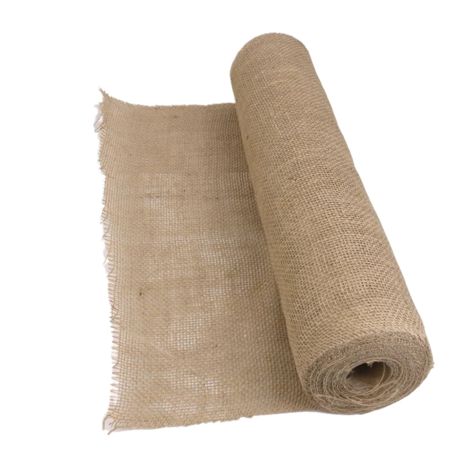 Goxqit One Color 1 Pcs/10.0M Natural Jute Table Runner Brown Burlap Hessian Cover For Wedding Dinner Party Decoration For Arts Crafts