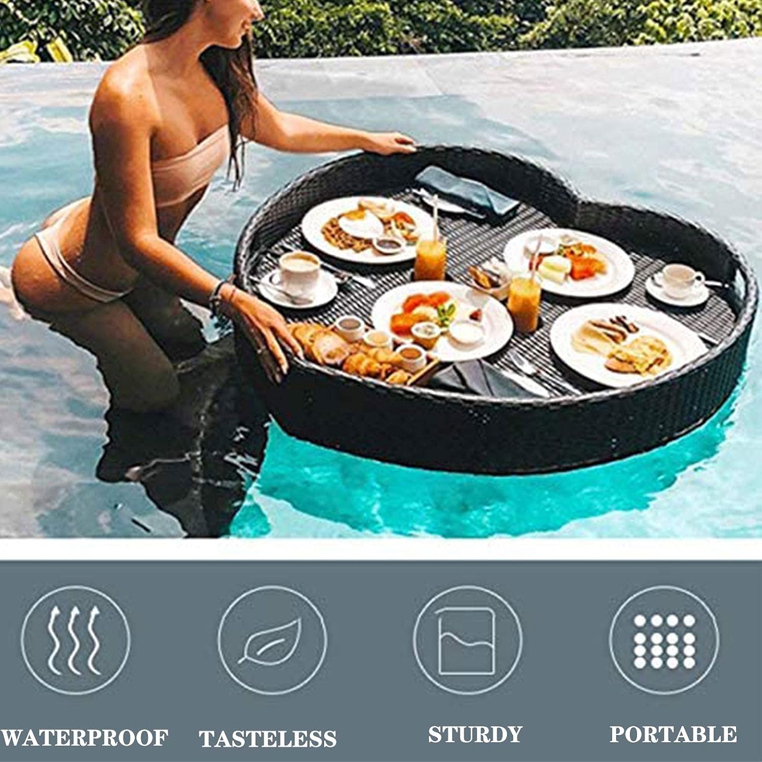 0319 烏城彫 野菜/果物 天然木桂・栃 盆 日本産生漆、拭き漆仕上