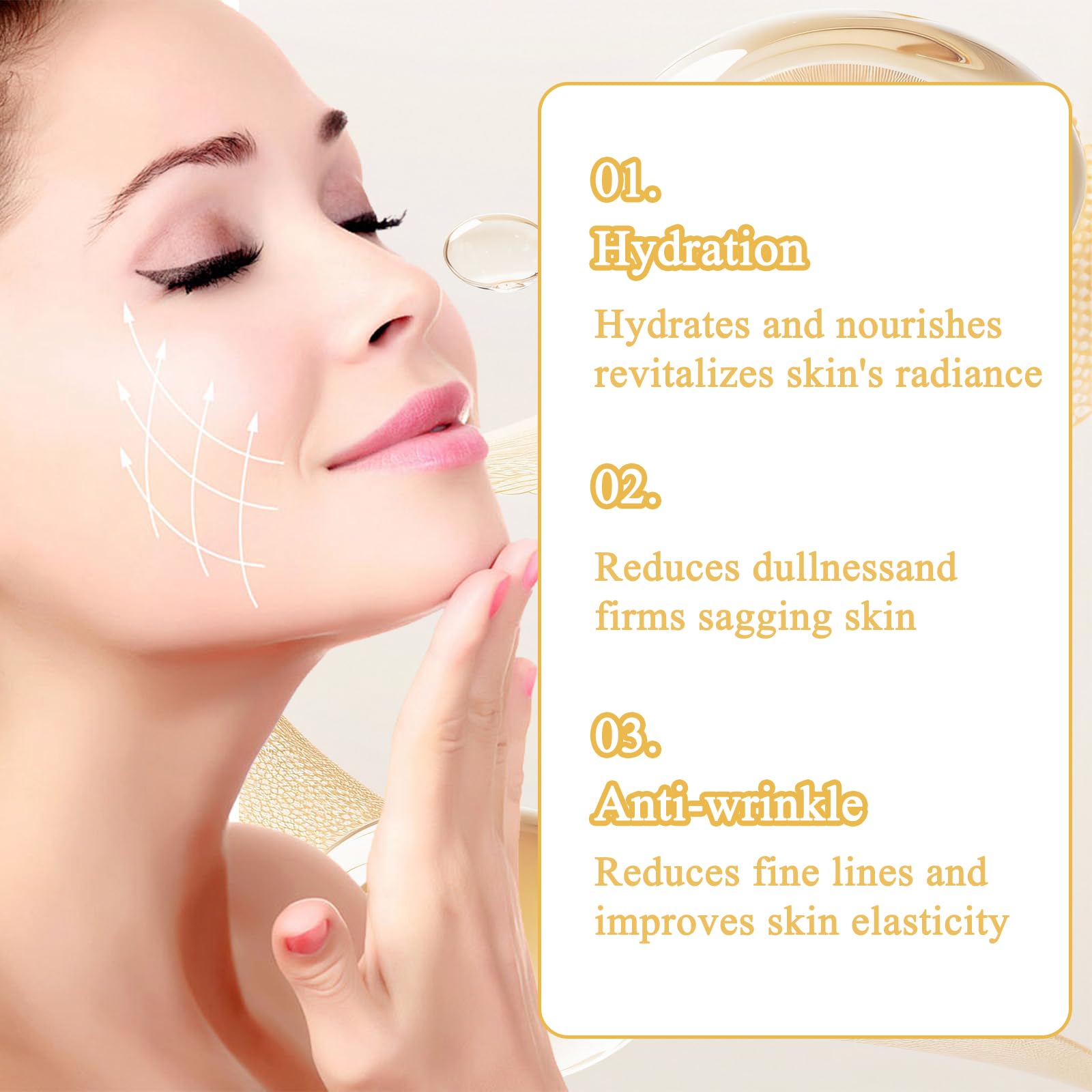 2 Bottles Anti Wrinkle Firming Serum, Firm and Plump Face Serum, Reduce Fine Lines and Tighten Skin, Moisturize and Nourish - Image 4