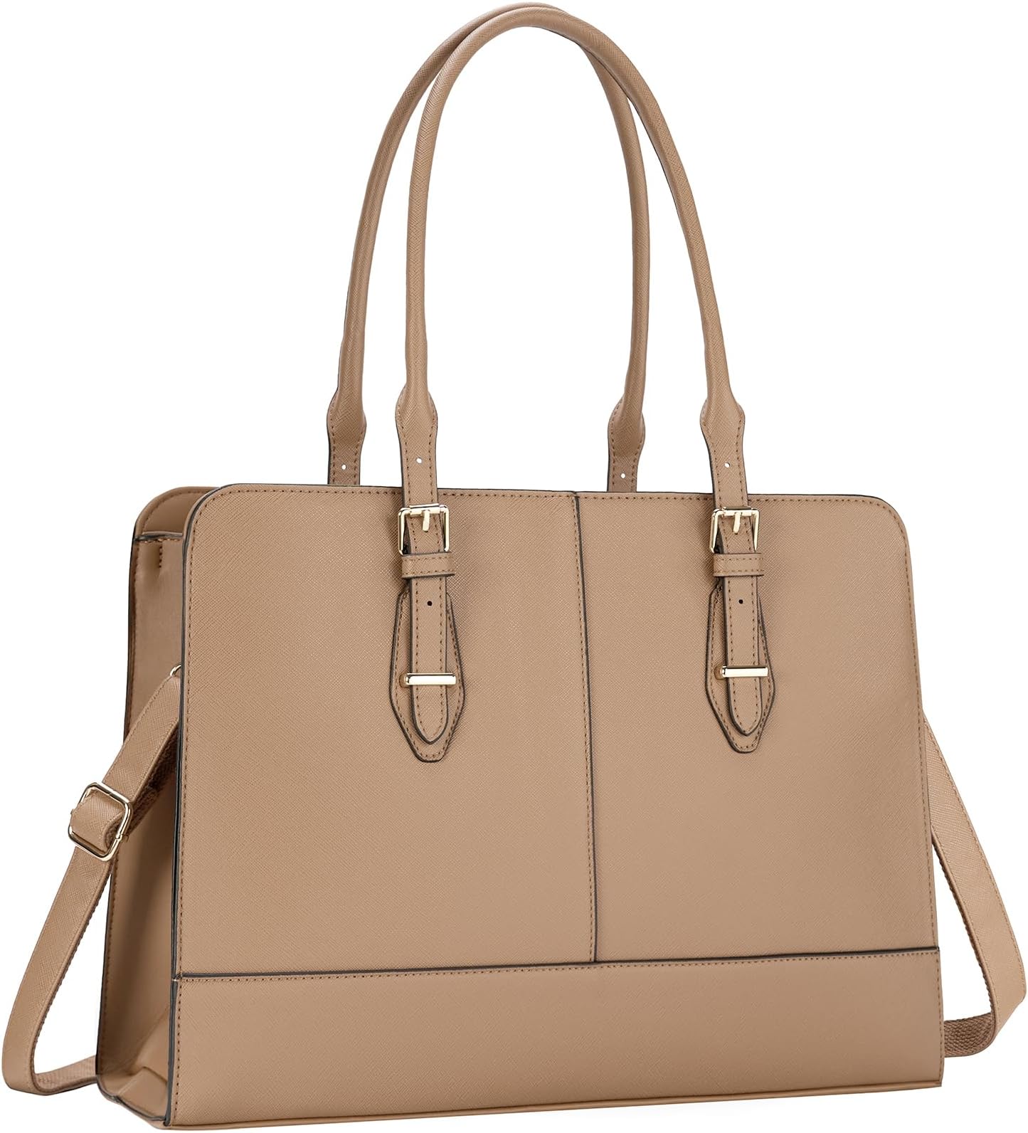 Laptop Bag for Women Leather Work Tote 15.6 Inch Laptop for Computer Messenger Bag Waterproof Briefcase Business Office Professional Large Capacity Handbag Shoulder Teacher Nurse Bag