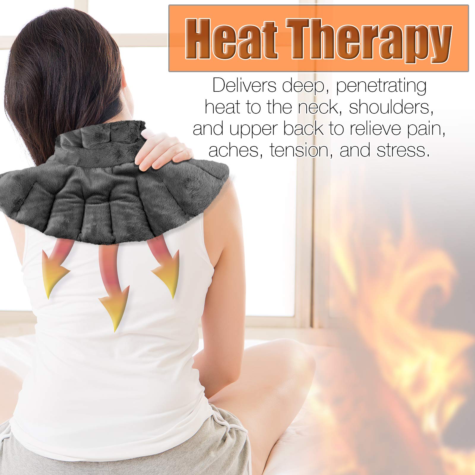 Heating Pad for Neck and Shoulders Microwavable Weighted Heat Therapy