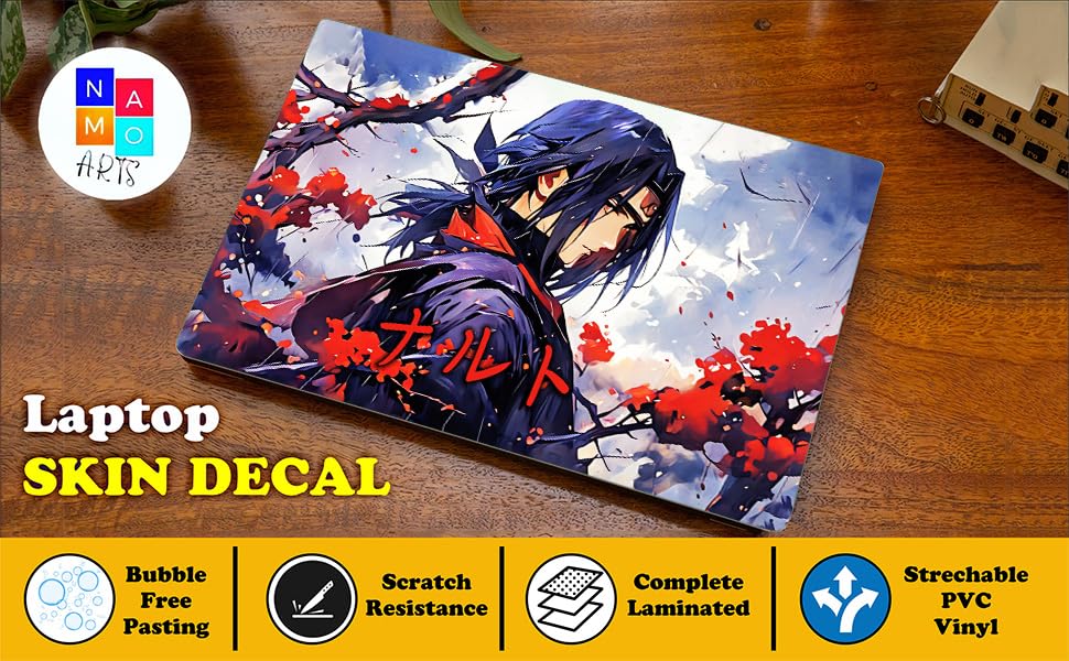 Image of Full Body Anime Laptop Skins Sticker Laminated HD Quality Vinyl Fits Upto 15.6 Inches Compatible with Dell, HP, Lenovo, Acer, Asus - ANM33