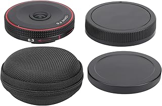 Akozon Camera Lens 10mm F8 Fisheye Prime Lens Rockstar EOS.M Mount 150° Ultra‑Wide Field Optical Glass Camera Lens for Canon M1/M2/M3/M5/M6/M6 II/M10/M100/M50 Camera