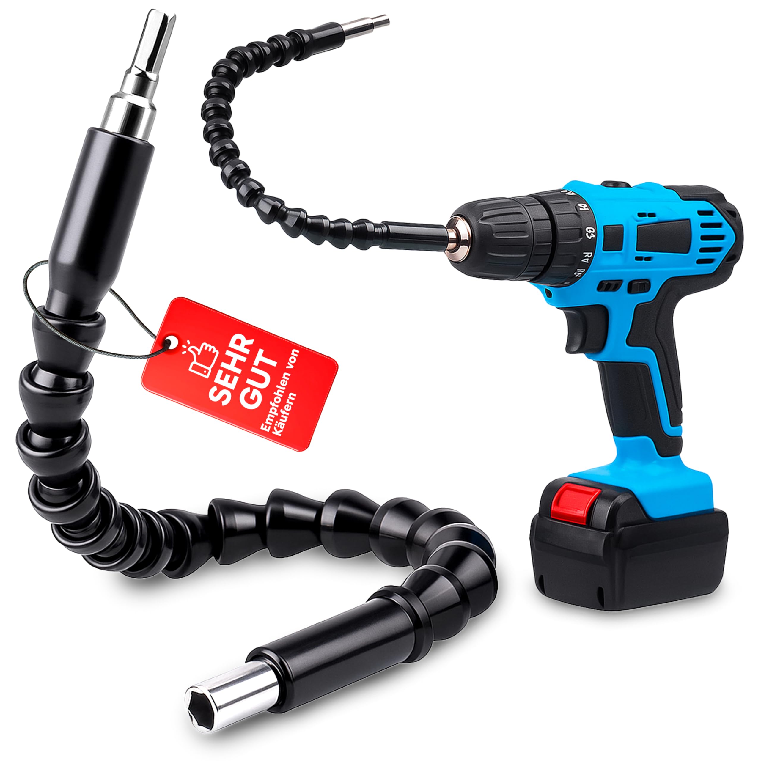 HAOBIN Flexible Bohrerverlängerung - 3-teilig Für Enge Räume