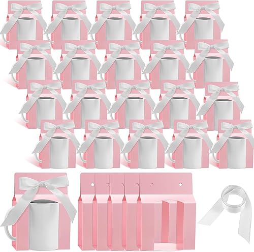 Kosiz 36 cajas para tazas, tazas de sublimación, bolsas de regalo, caja de regalo con ventana, cajas de taza para envío, caja de embalaje de regalo