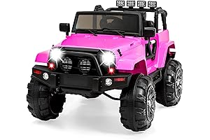 Kids 12V Ride On Pink Jeep
