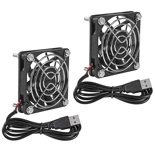 Ventilador de enfriamiento sin escobillas de bola USB de 2.362 in DC 5 V Ventilador de enfriamiento 6015 2.362x2.362x0.591 in Mini USB para