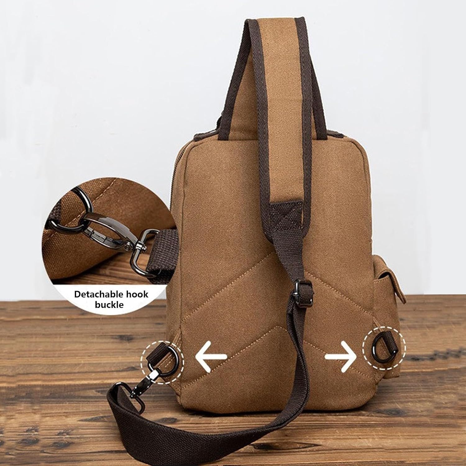 bookbag Canvas Cross Body Messenger Bag Shoulder Sling Backpack Travel Rucksack for School Travel Laptop Business Bag
