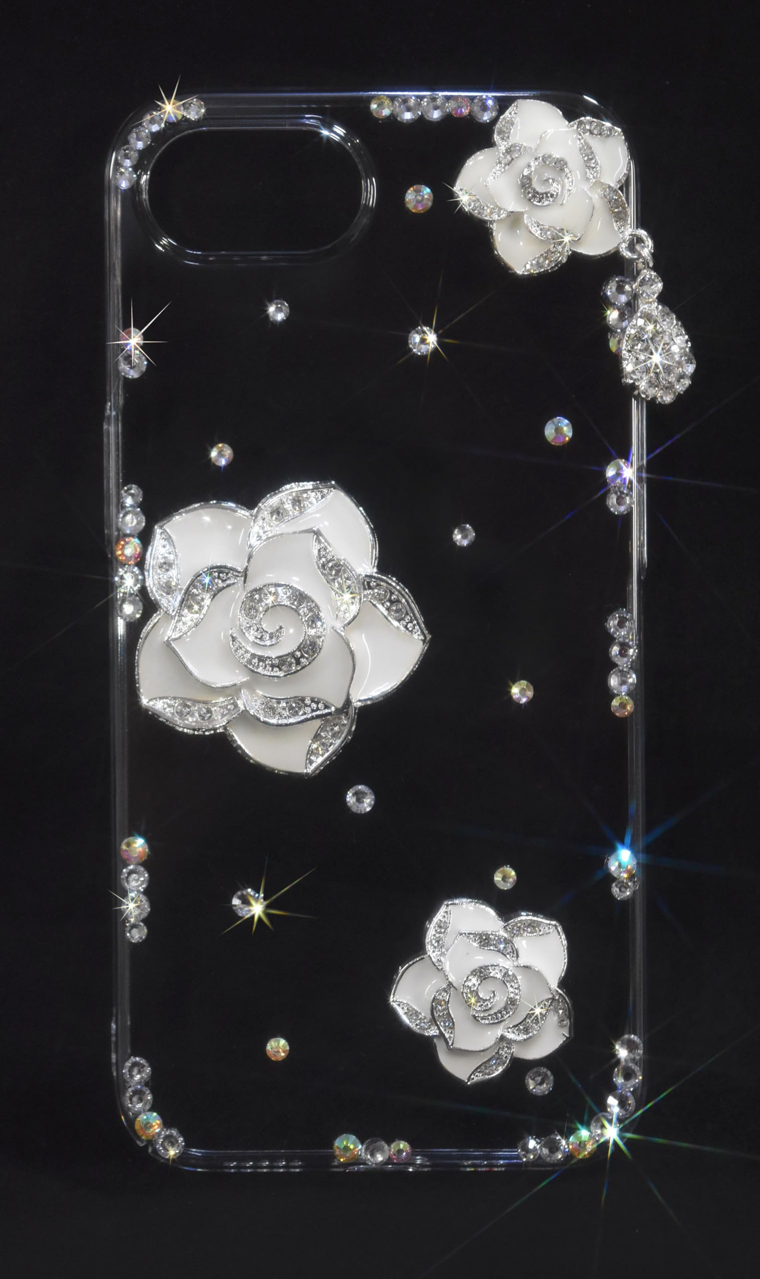 Amazon.co.jp: iPhone 14 6.1インチ 用 ケース リボン 椿の花 月