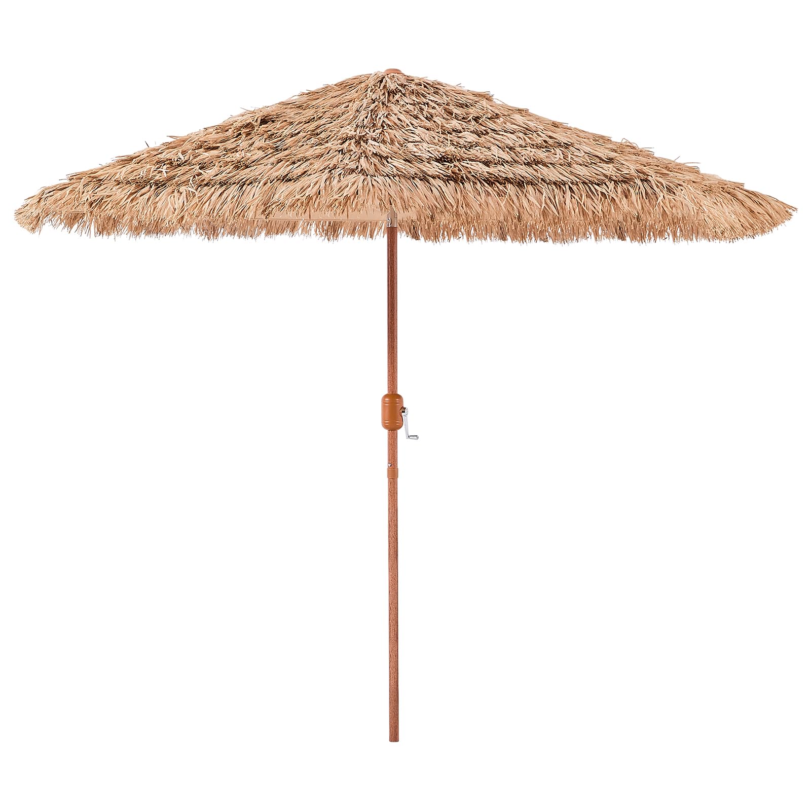 VEVOR Tiki – Parasol de terrasse inclinable, style hawaïen avec chaume en polypropylène durable, pour plage, terrasse, bord de piscine, arrière-cour et jardin