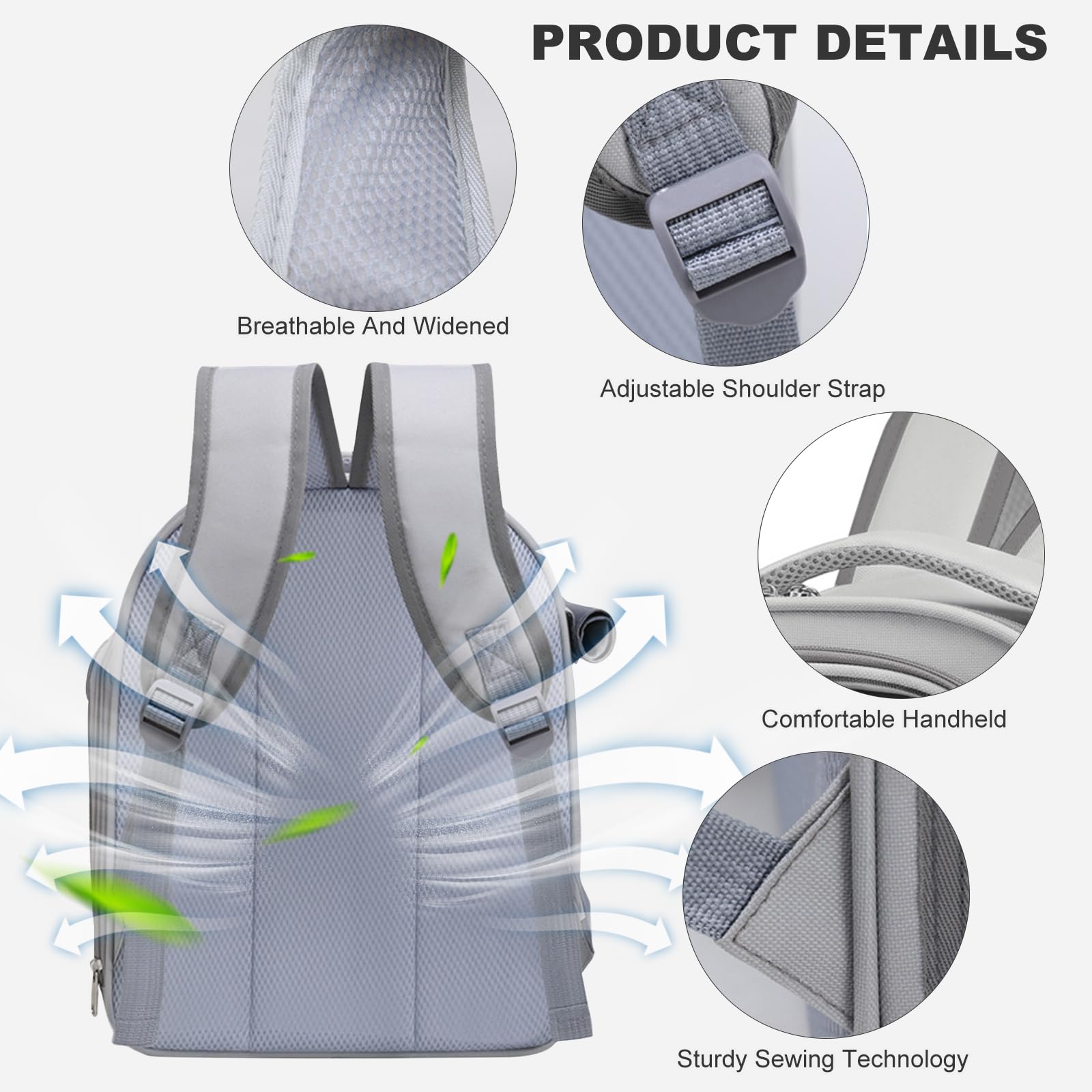 PETCUTE Sac de Transport Chiens et Chats,Sac à Dos en Maille pour Animaux Pliable et Respirant,Spacieux Sac a Dos de Transport Chat avec Matelas en Peluche Amovible,Bandoulière Réglable pour Voyage