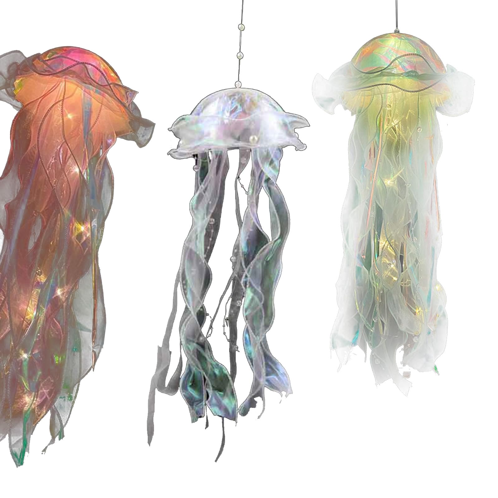 Yhplxyuus Delicate Jellyfish Lights Hangings Decor Enhances the Atmospheres in Your Bedroom Wedding Place Exquisites Craftsmanship Unique Design Home Decor