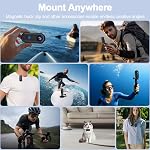 OBEST 360° Action Camera 4K Underwater Cam, Portable Mini Waterproof WiFi Camera 120° Wide Angle Action Cam for Cycling, Daily Vlog, Outdoor Sports (Upgraded Version)