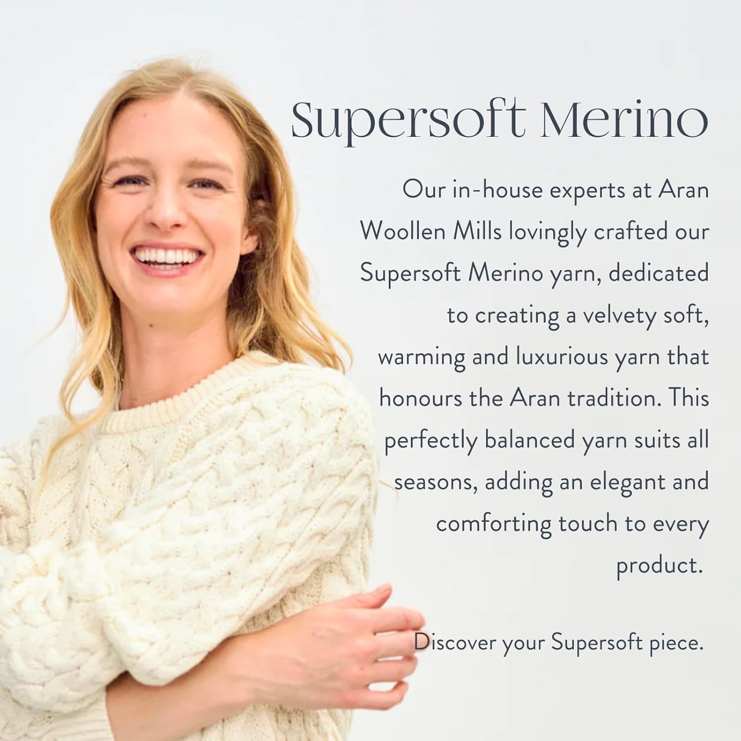 Aran Woollen Mills Womens Irish Cable Knitted Cardigan,100% Supersoft Merino Wool, Asymmetrical Design with Corozo Buttons