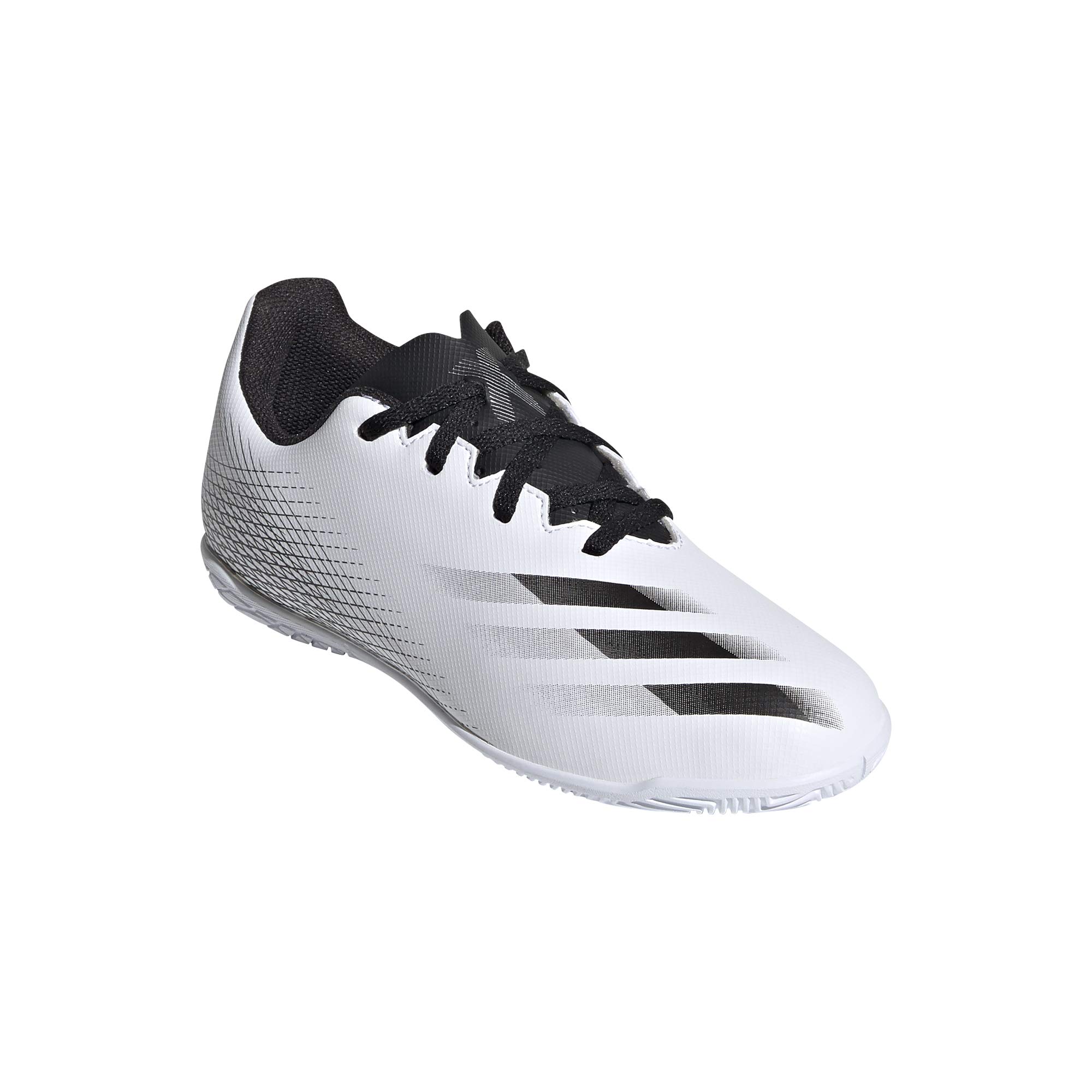 adidas X GHOSTED.4 in J, Boy's Soccer Shoe, FTWR White Core Black Silver Met, 11.5k UK (30 EU)