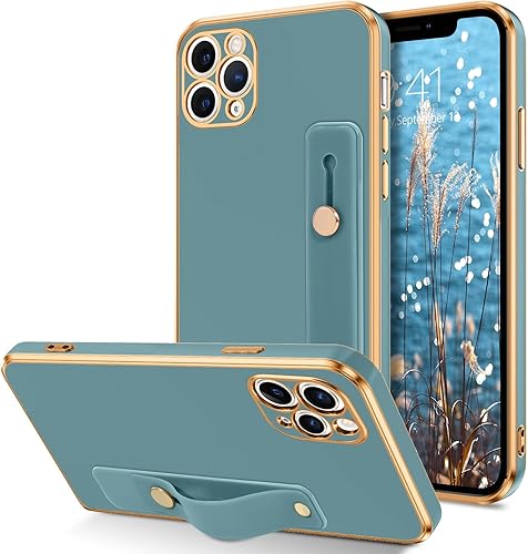 Miniatura 9 de VENINGO Funda para iPhone 11 Pro Max, funda protectora para iPhone 11 Pro Max, ajuste delgado, suave con pulsera ajustable, resistente a los